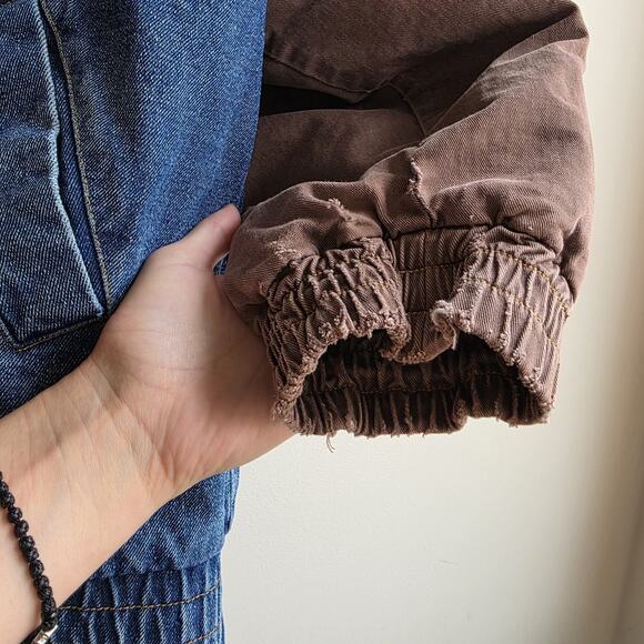 VTG 90s Izzi Western Denim Jacket Southwest Aztec Geometric Patchwork Oversize L - Picture 6 of 12